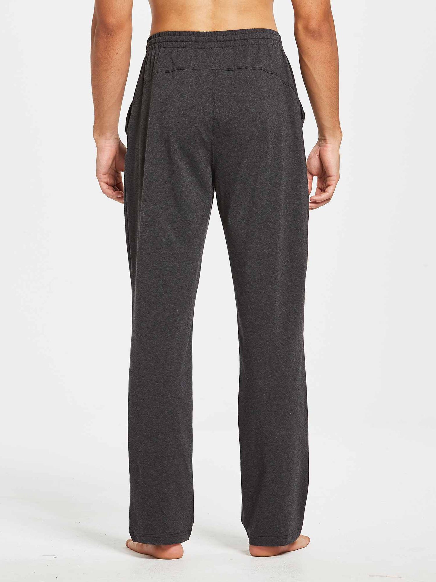 Men's Cotton Straight-Leg Lounge Drawstring Pants