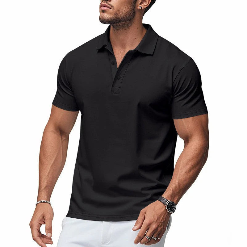 Men's Quick-Dry Short-Sleeve Lapel T-Shirt