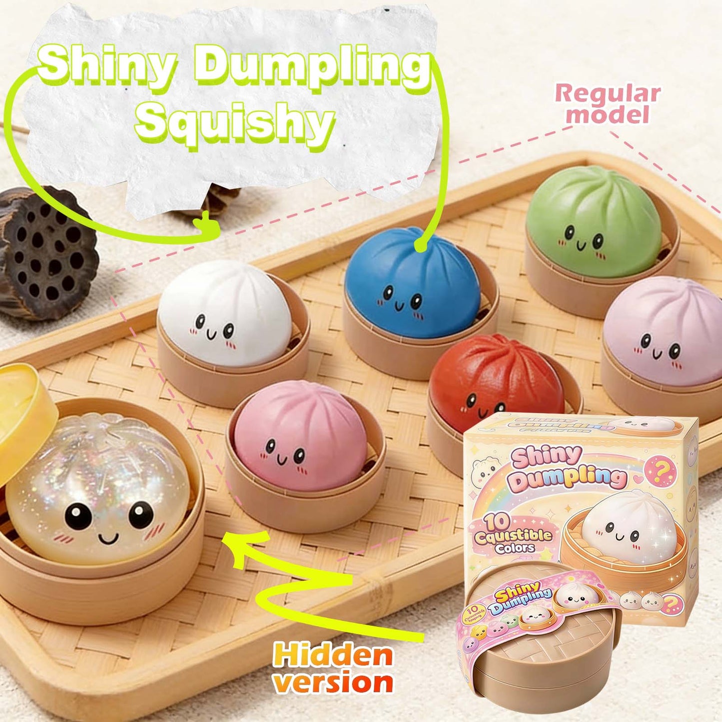 20% MORE RARE DROPS! 🥟 Viral Dumpling Squishy Mystery Box – Can You Get the Shiny? 👀