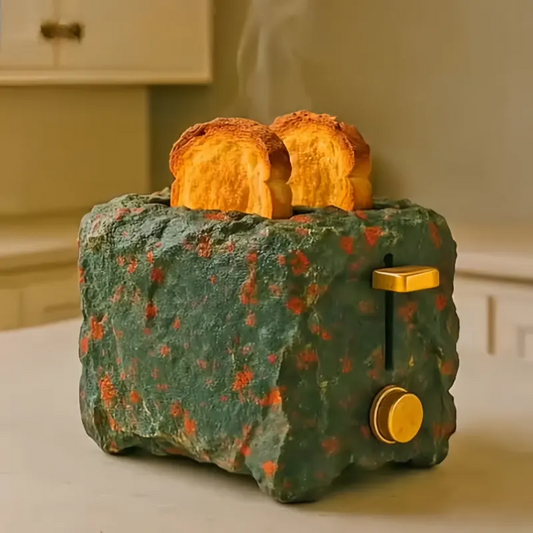 Modern Mineral Stone Texture 2-Slice Toaster | Smart Heat & Timeless Design Kitchen Appliances-Moss Agate