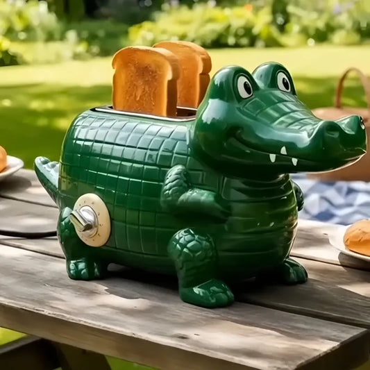 Adorable Animal 2-Slice Toaster | Fun & Functional Novelty Kitchen Appliances-Crocodile Toaster