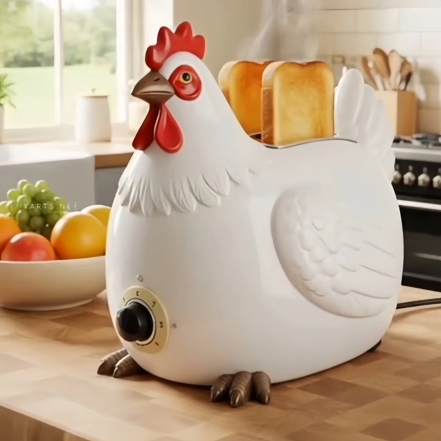 Creative 4-Slice Toaster | Cute Aesthetic Kitchen Appliance for Cozy Breakfast & Unique Home Decor-4
