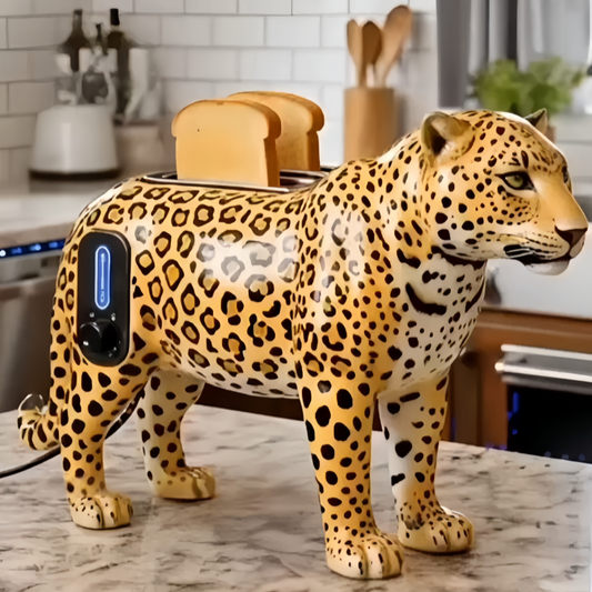 Adorable Animal 2-Slice Toaster | Fun & Functional Novelty Kitchen Appliances-Cheetah Toaster
