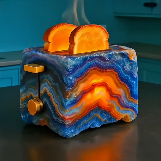 Modern Mineral Stone Texture 2-Slice Toaster | Smart Heat & Timeless Design Kitchen Appliances-Ocean Agate