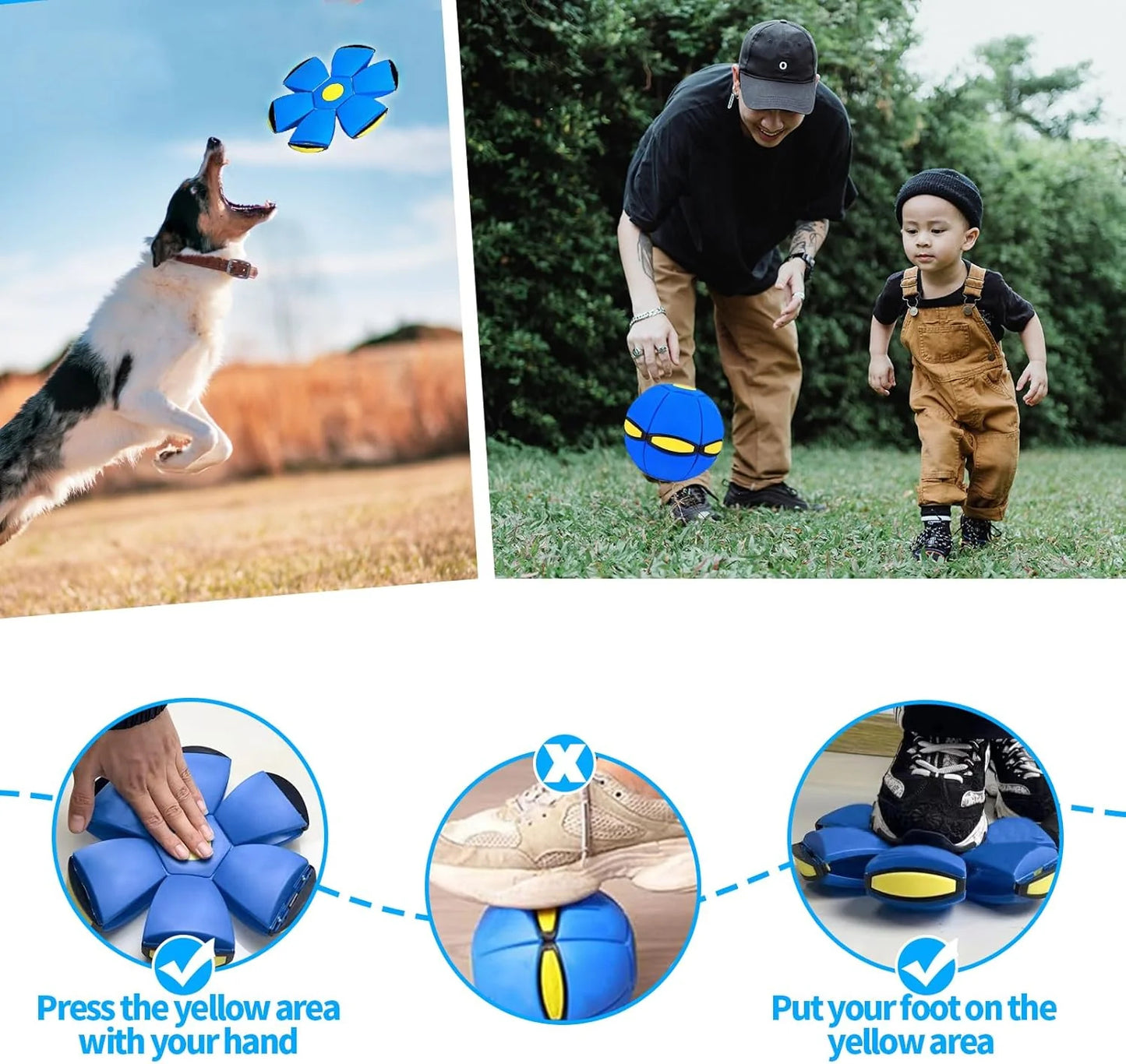 Final 3 Hours: 60%OFF🔥Kids’ Magic Metaball — bouncy ball & flying saucer for family and pets