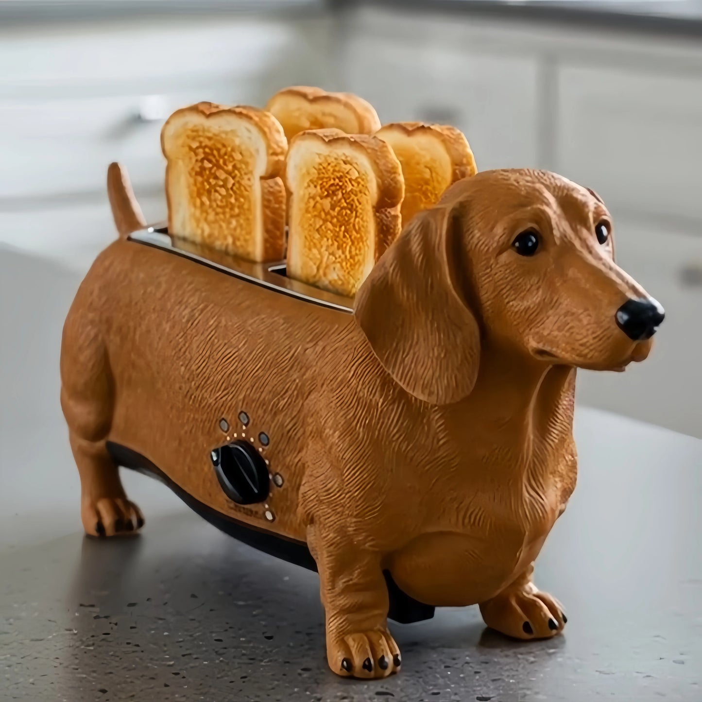 Creative 4-Slice Toaster | Cute Aesthetic Kitchen Appliance for Cozy Breakfast & Unique Home Decor-2