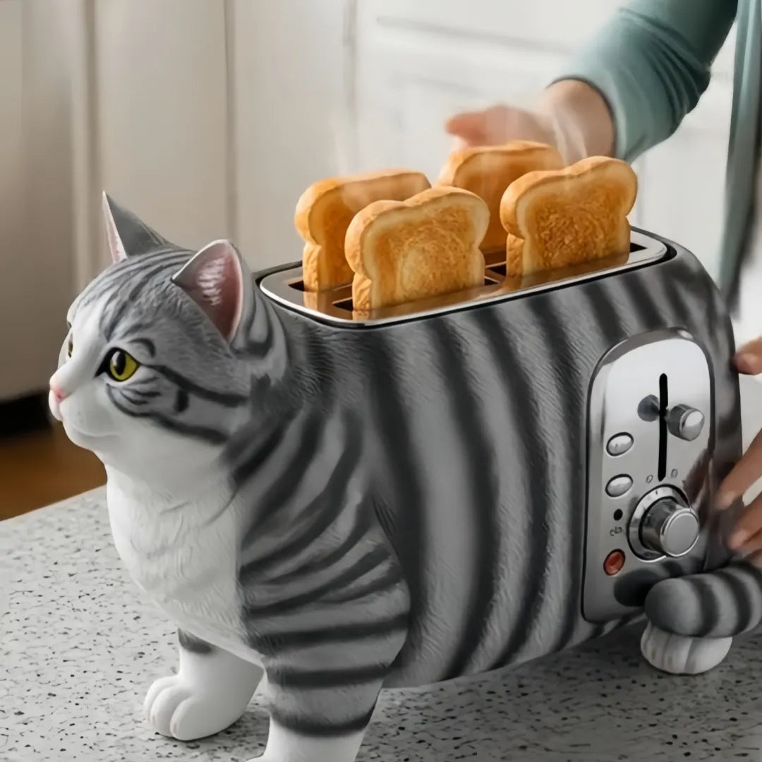 Creative 4-Slice Toaster | Cute Aesthetic Kitchen Appliance for Cozy Breakfast & Unique Home Decor-5