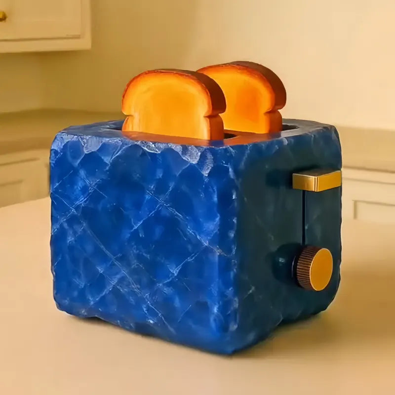 Modern Mineral Stone Texture 2-Slice Toaster | Smart Heat & Timeless Design Kitchen Appliances-Lapis Blue