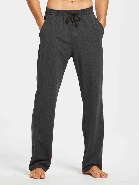 Men's Cotton Straight-Leg Lounge Drawstring Pants