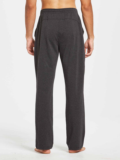 Men's Cotton Straight-Leg Lounge Drawstring Pants