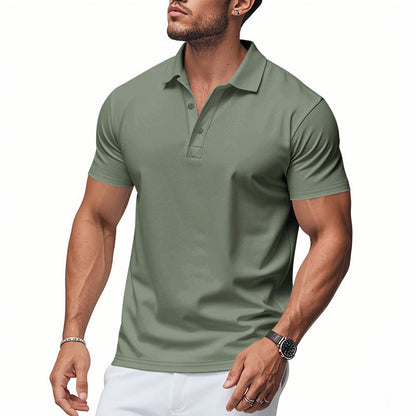 Men's Quick-Dry Short-Sleeve Lapel T-Shirt