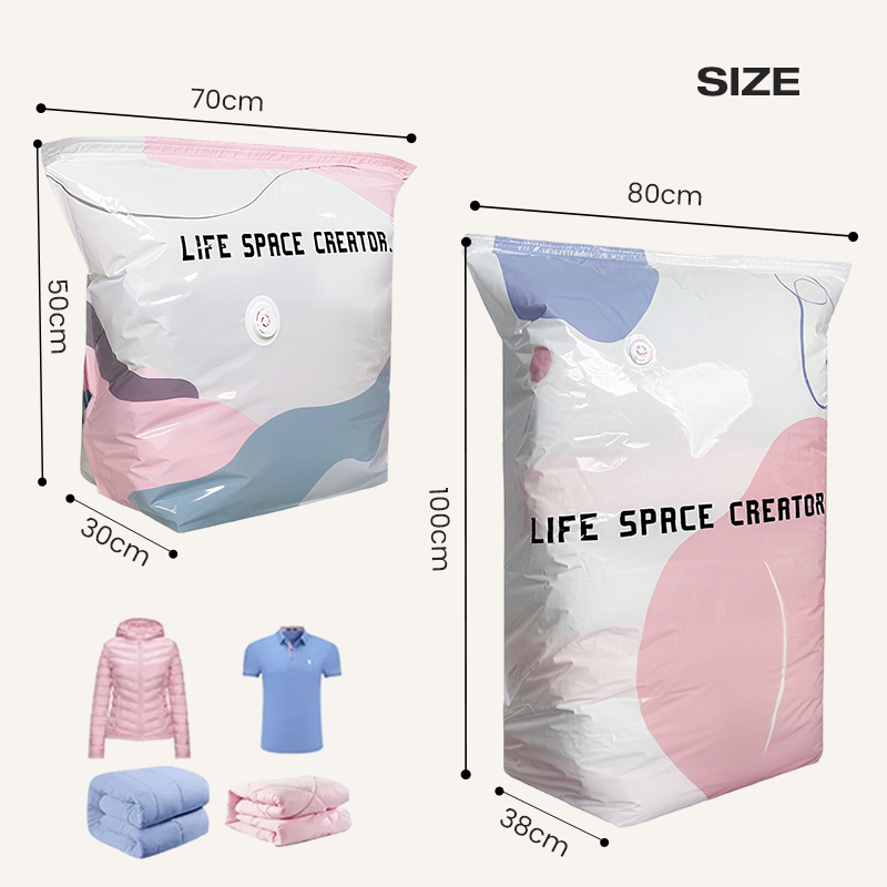 🥳2026 HOT SALE🥳💨No-Pump 3D Vacuum Storage Bags